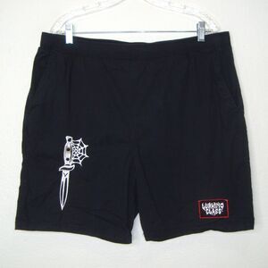 Lurking Class by Sketchy Tank Terror Black Elastic Waist Shorts Men's Size XXL